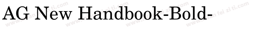AG New Handbook-Bold字体转换